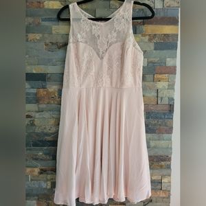 Lulus Size L Blush Skater Dress